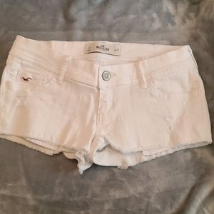 Like new Hollister white jean shorts